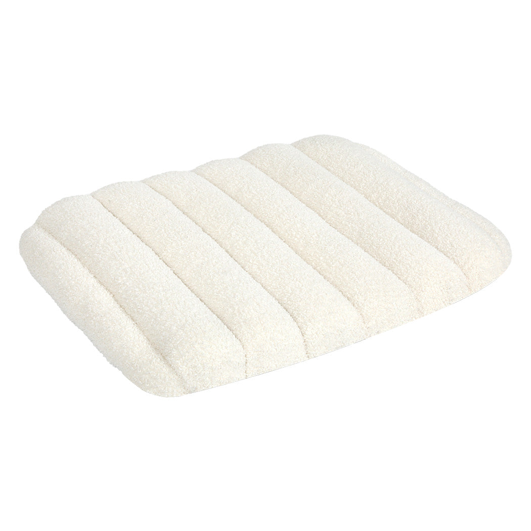 Pawz S Size Orthopedic Dog Bed with Sherpa Plush Removable Cover in White-1919892817208020992