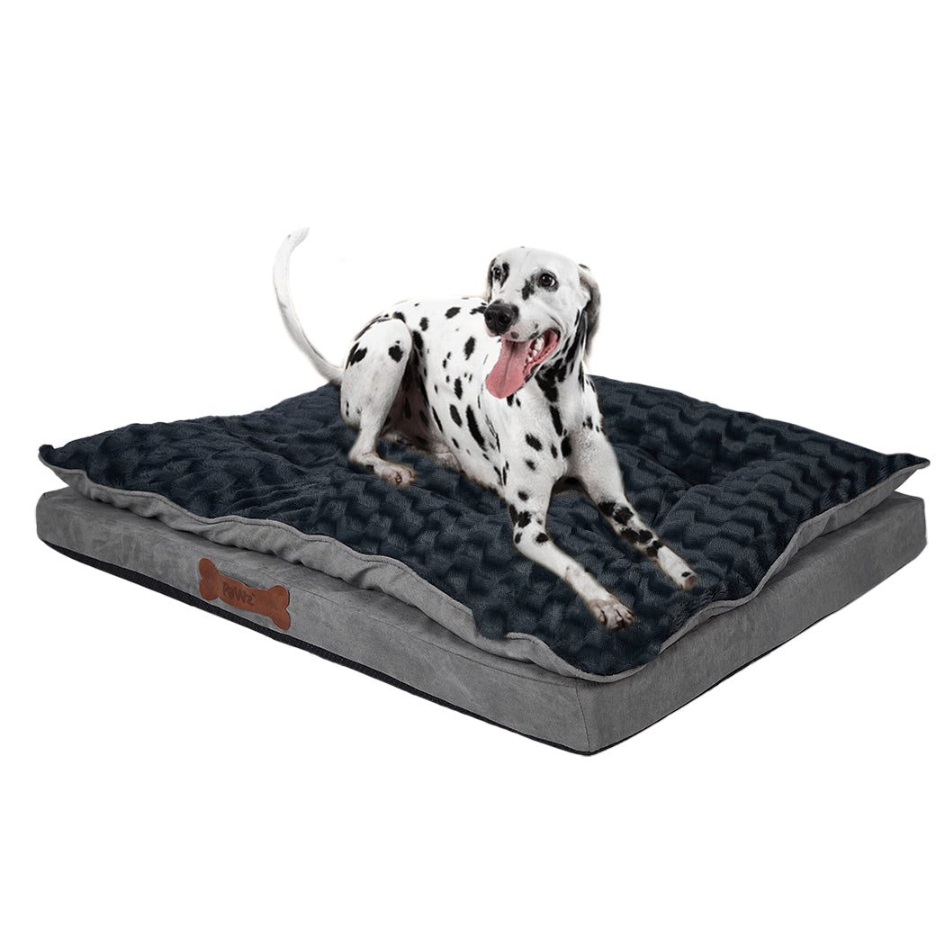 Dog Calming Bed Warm Soft Plush Comfy L Grey Large-1910112966188077056