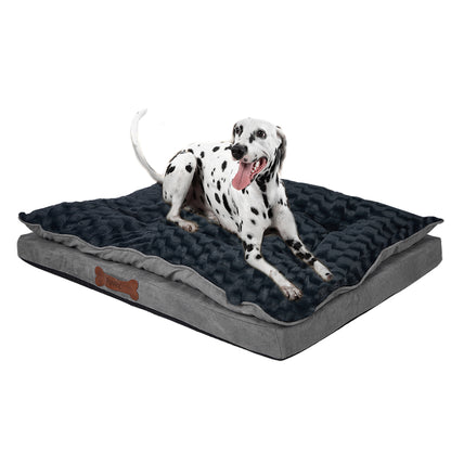 Dog Calming Bed Warm Soft Plush Comfy L Grey Large-1910112966188077056