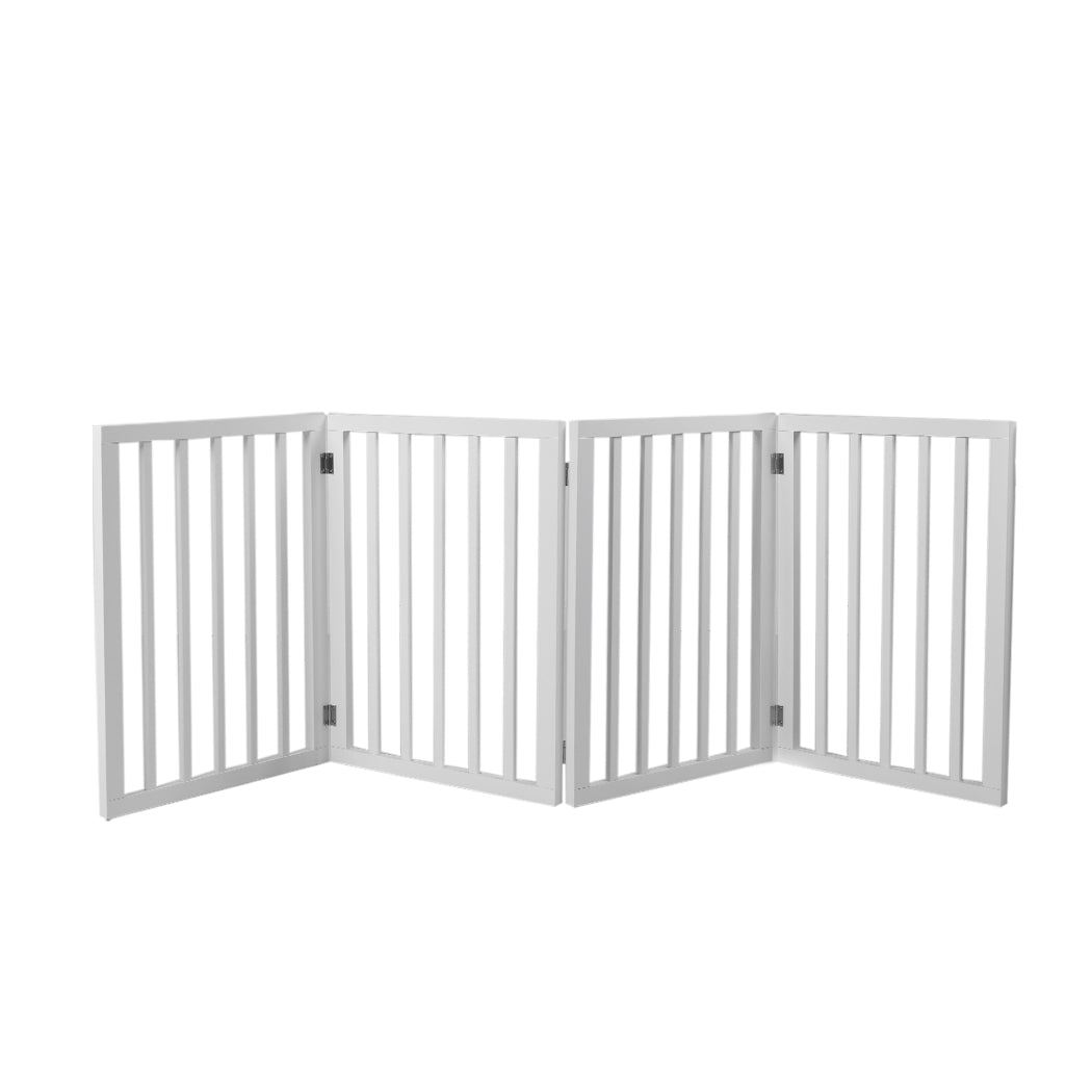 Wooden Pet Gate Dog Fence Retractable White 600x 3MM-1910112968746602496