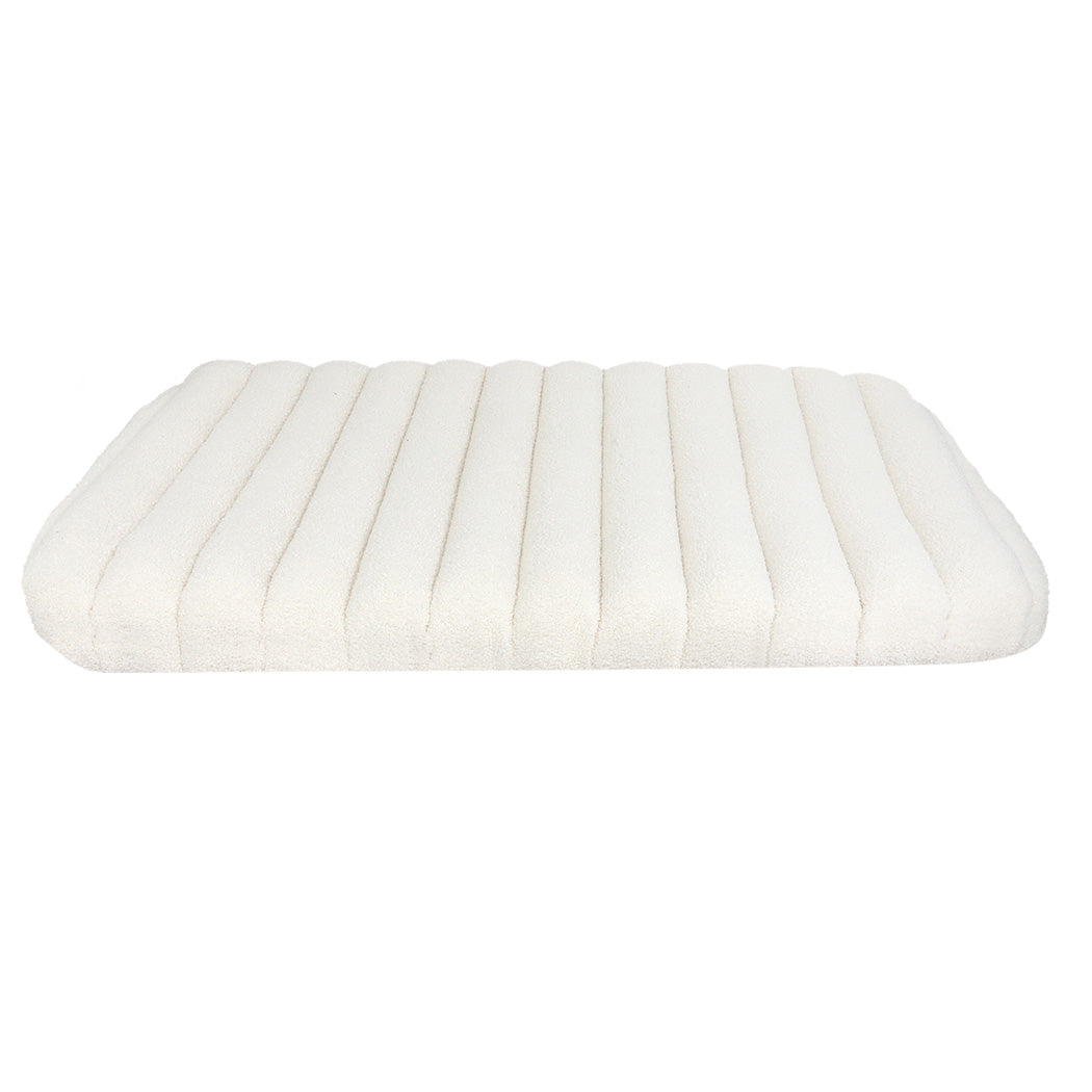 Pawz L Size Orthopedic Dog Bed with Sherpa Plush Removable Cover in White-1919892816591458305