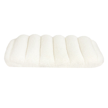 Pawz M Size Orthopedic Dog Bed with Sherpa Plush Removable Cover in White-1919892816901836801