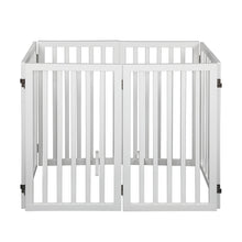 PaWz Wooden Pet Gate Dog Fence Safety White 10 Pack-1910112969476411393