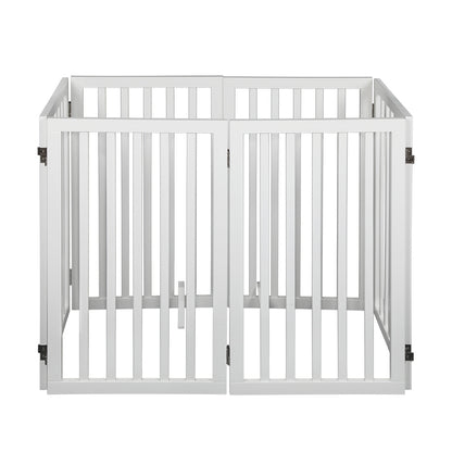 PaWz Wooden Pet Gate Dog Fence Safety White 10 Pack-1910112969476411393