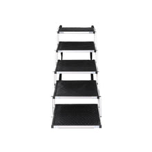 PaWz 5 Steps Dog Ramp Adjustable Height Black-1910112466579361793