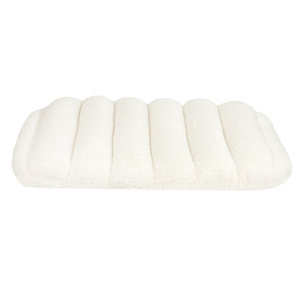 Pawz S Size Orthopedic Dog Bed with Sherpa Plush Removable Cover in White-1919892817208020993