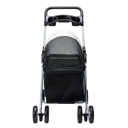 PaWz Large Pet Stroller Dog Cat Carrier Black-1910112545432276993