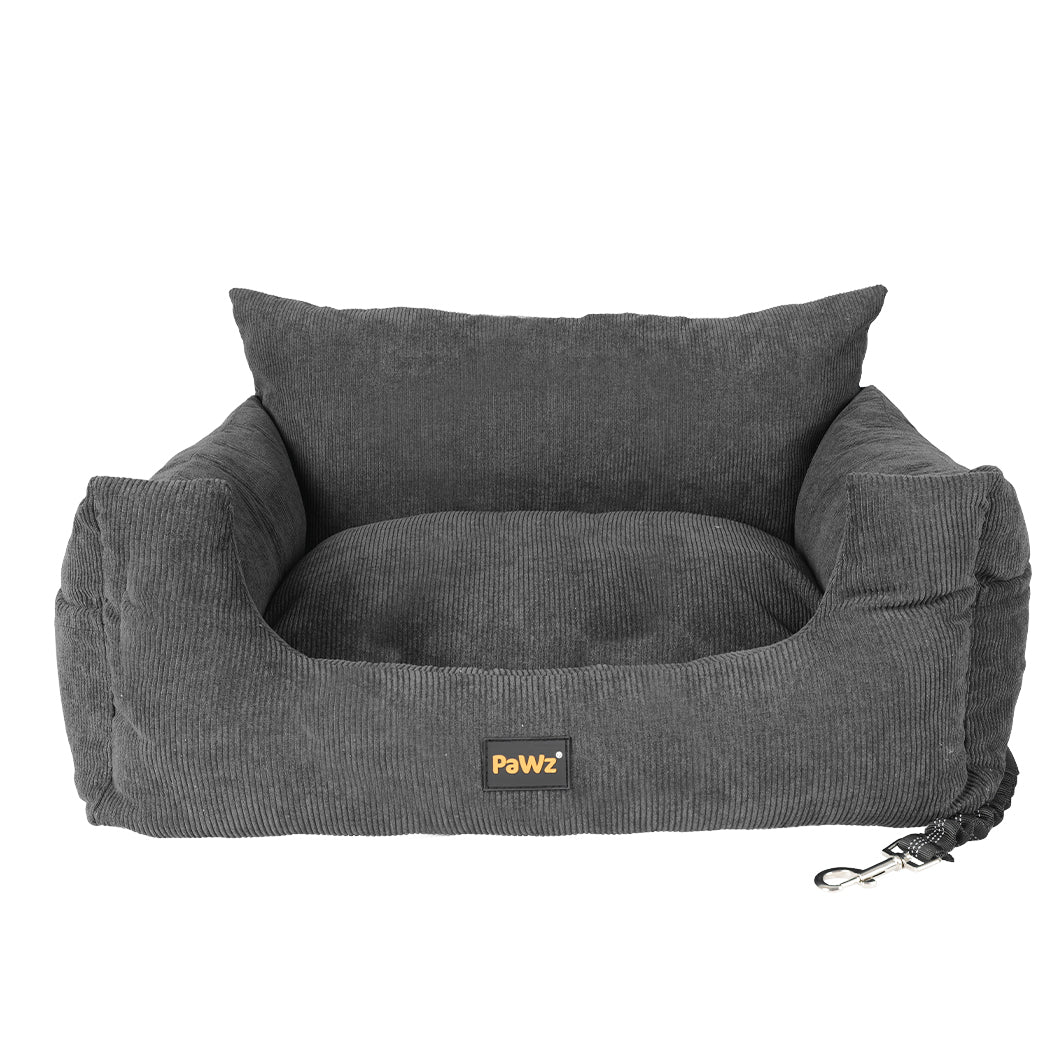 PaWz Pet Car Booster Seat Dog Protector L Grey Large-1910112476243038209