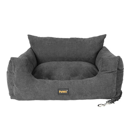 PaWz Pet Car Booster Seat Dog Protector L Grey Large-1910112476243038209