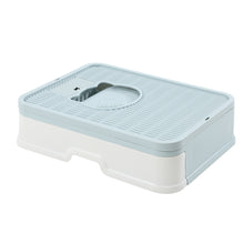 PaWz Foldable Cat Litter Box Tray Enclosed Blue-1910112469704118273