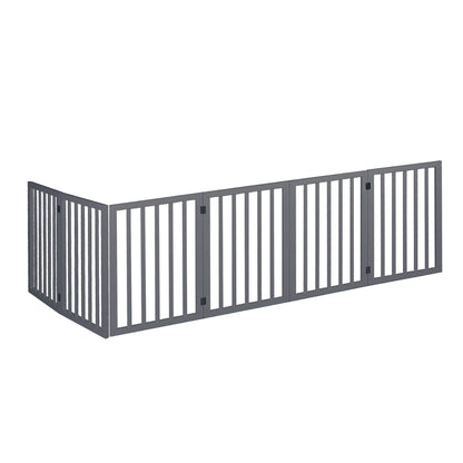 PaWz Wooden Pet Gate Dog Fence Safety Grey 100 Pack-1910112969124089857