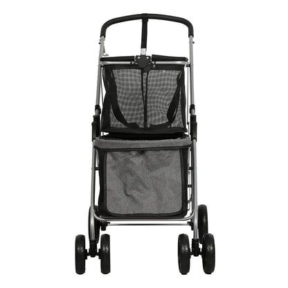PaWz Pet Stroller 2-Tier Dog Cat Carrier Foldable-1910112547101609985