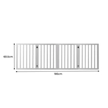 Wooden Pet Gate Dog Fence Retractable White 600x 3MM-1910112968746602498