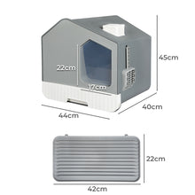 PaWz Fully Enclosed Cat Litter Box Mat Grey-1910112483536932866