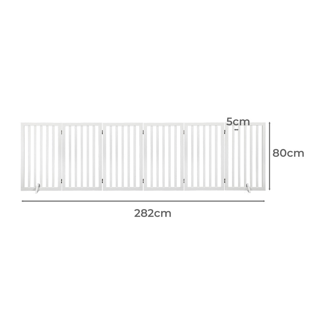 PaWz Wooden Pet Gate Dog Fence Safety White 10 Pack-1910112969476411394