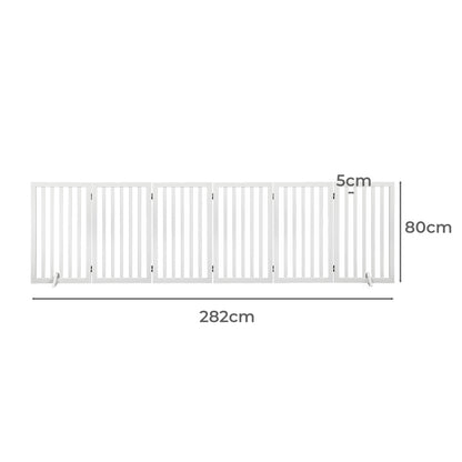 PaWz Wooden Pet Gate Dog Fence Safety White 10 Pack-1910112969476411394