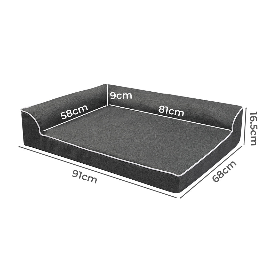 Pawz Orthopedic Dog Bed L Grey-1910112251738722306