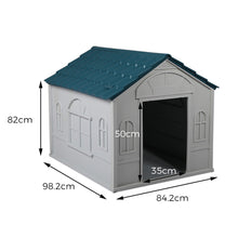 PaWz Dog Kennel Outdoor Indoor Pet Plastic XL Blue-1910112971389014018