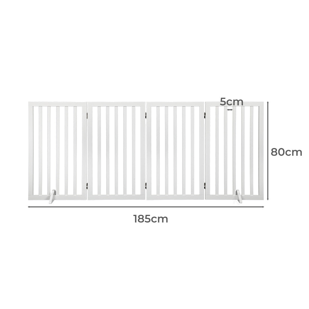 PaWz Wooden Pet Gate Dog Fence Safety White 800x 3MM-1910112968952123394