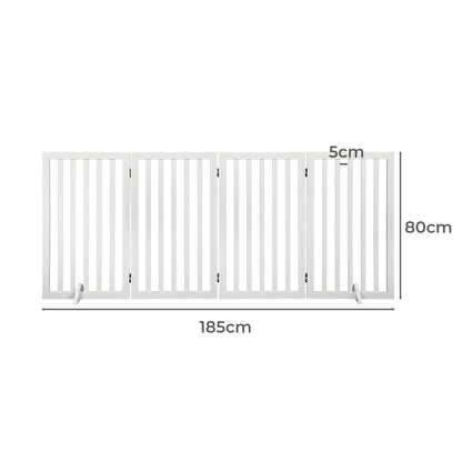 PaWz Wooden Pet Gate Dog Fence Safety White 800x 3MM-1910112968952123394