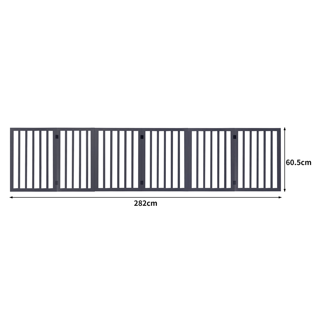 PaWz Wooden Pet Gate Dog Fence Safety Grey 100 Pack-1910112969124089858