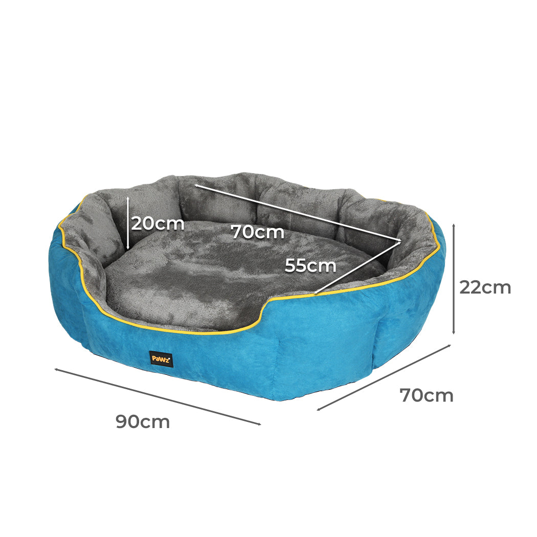 PaWz Electric Pet Heater Bed Heated L Blue Large-1910112462473138178
