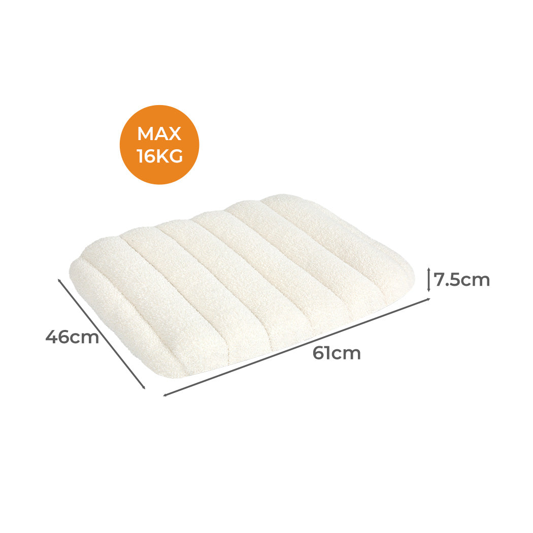 Pawz S Size Orthopedic Dog Bed with Sherpa Plush Removable Cover in White-1919892817208020994
