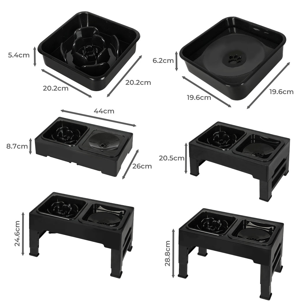 PaWz Elevated Pet Feeder 4 Height Adjustable-1910112479602675714