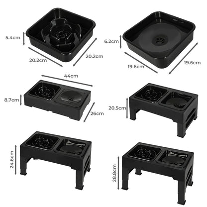 PaWz Elevated Pet Feeder 4 Height Adjustable-1910112479602675714