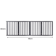 Wooden Pet Gate Dog Fence Retractable Grey 600x 3MM-1910112968574636034
