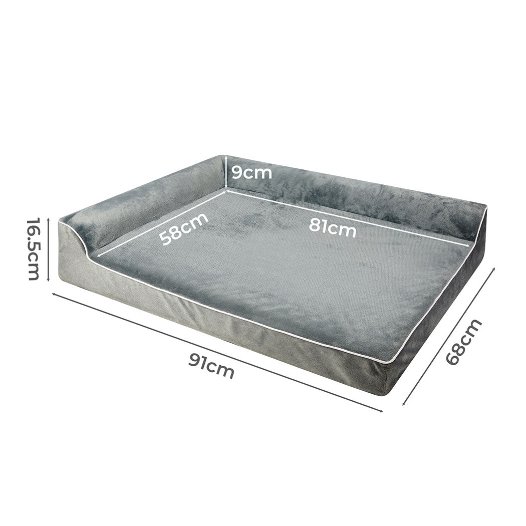 Pawz Orthopedic Dog Bed L Grey-1910112251923271682