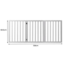 Wooden Pet Gate Dog Fence Retractable White 2000x 3MM-1910112968033570818