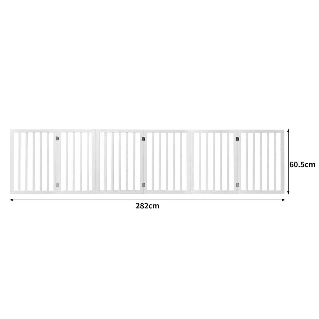 PaWz Wooden Pet Gate Dog Fence Safety White 100 Pack-1910112969287667714