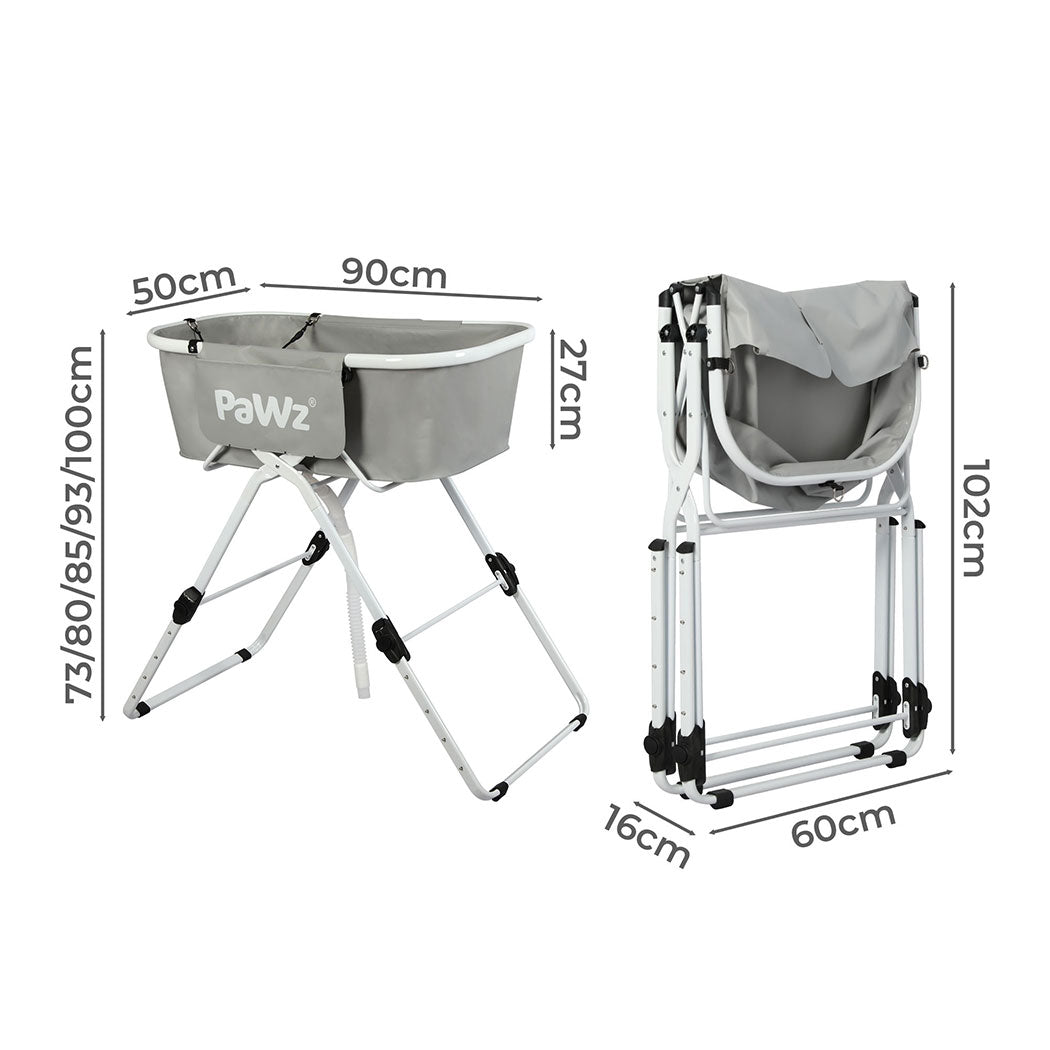 PaWz Pet Bathtub Adjustable Height Folding-1910112487974506498