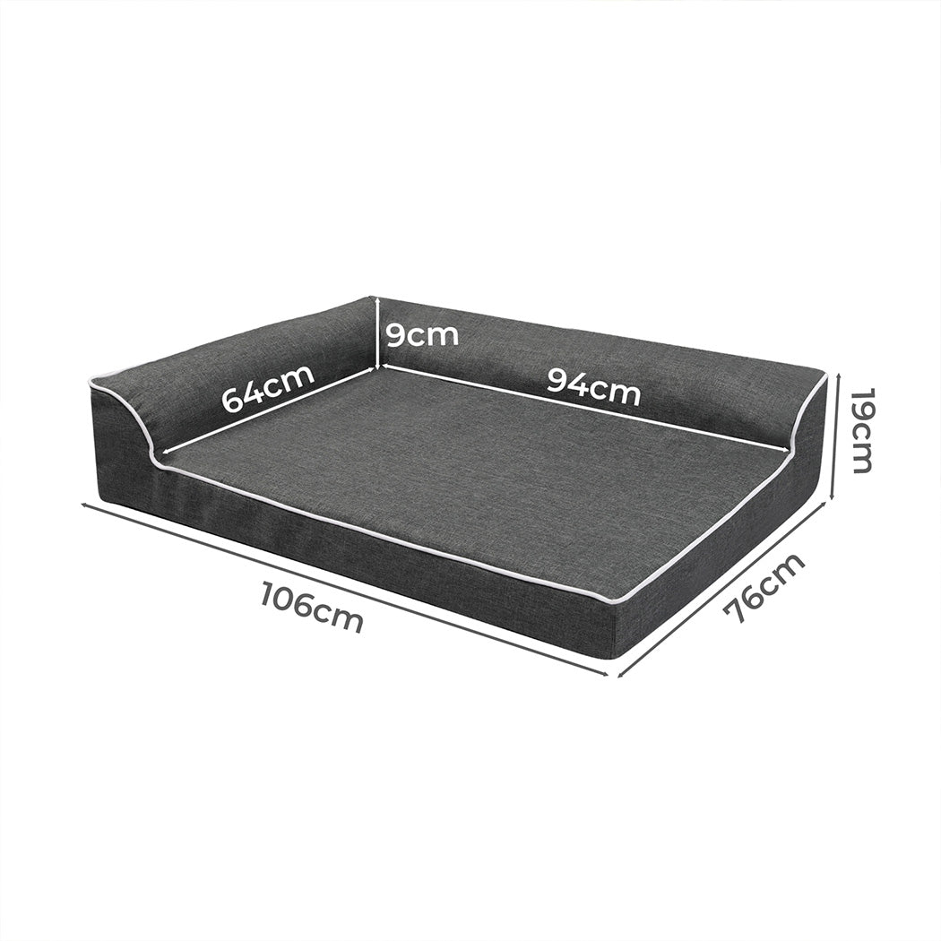Pawz Orthopedic Dog Bed XL Grey-1910112253479358466
