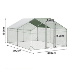 Pawz 400x300x194cm Large Metal Walk-in Chicken Coop Cage-1910112290221461506