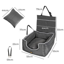 PaWz Dog Car Booster Seat Belt Pet Backrest Grey-1910112480655446018