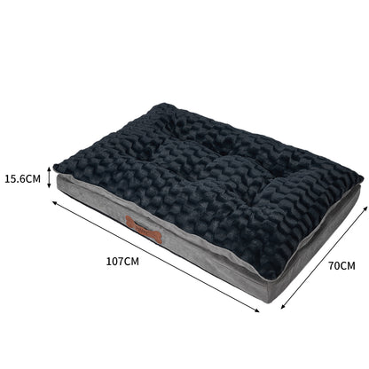 Dog Calming Bed Warm Soft Plush Comfy L Grey Large-1910112966188077058