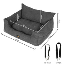 PaWz Pet Car Booster Seat Dog Protector L Grey Large-1910112476243038210