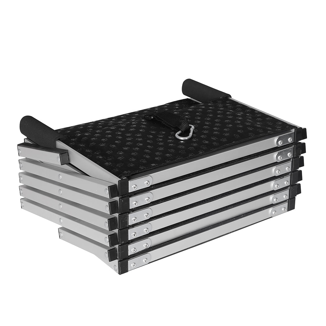 PaWz 6 Steps Dog Ramp Adjustable Height Black-1910112466755522563