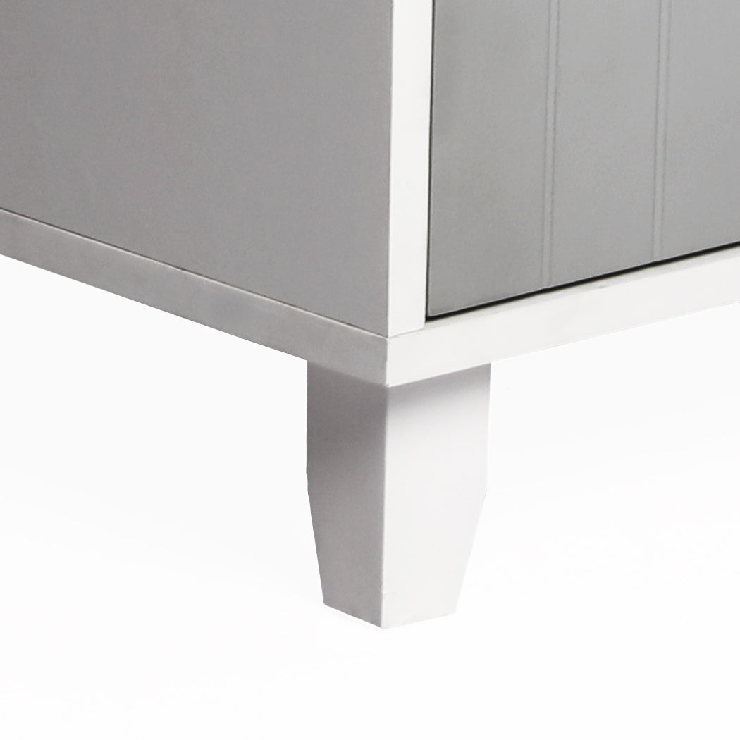 PaWz Enclosed Cat Litter Cabinet Box Grey-1910112468982697987