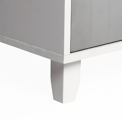 PaWz Enclosed Cat Litter Cabinet Box Grey-1910112468982697987