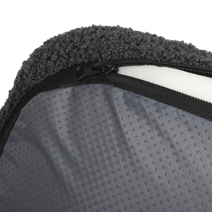 Pawz S Size Orthopedic Dog Bed with Sherpa Plush Removable Cover in Grey-1919892817057026051