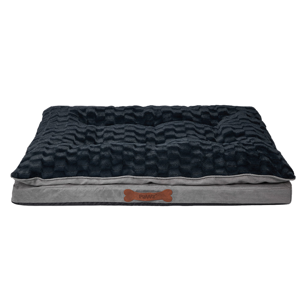 Dog Calming Bed Warm Soft Plush Comfy L Grey Large-1910112966188077059