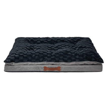 Dog Calming Bed Warm Soft Plush Comfy L Grey Large-1910112966188077059