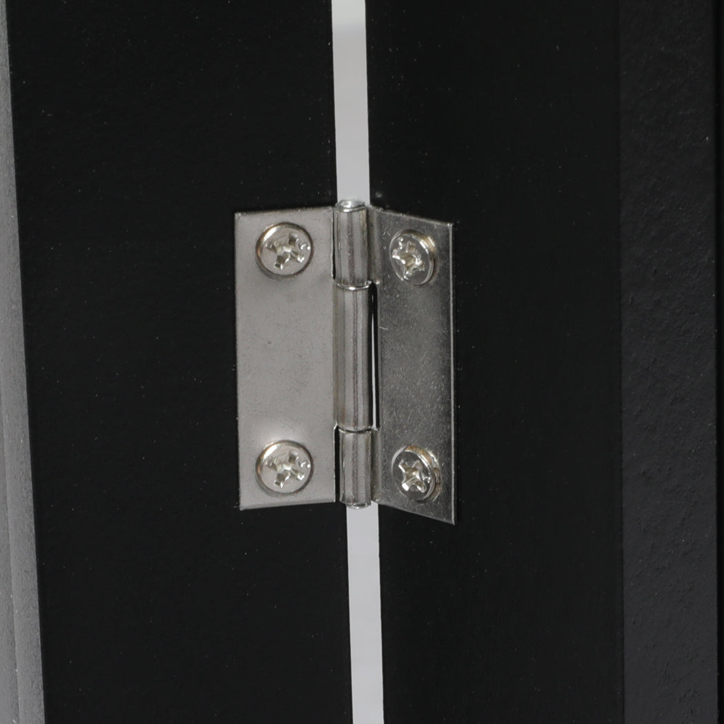 PaWz 3 Panels Wooden Pet Gate Dog Fence Black 139CM-1910112967609946116