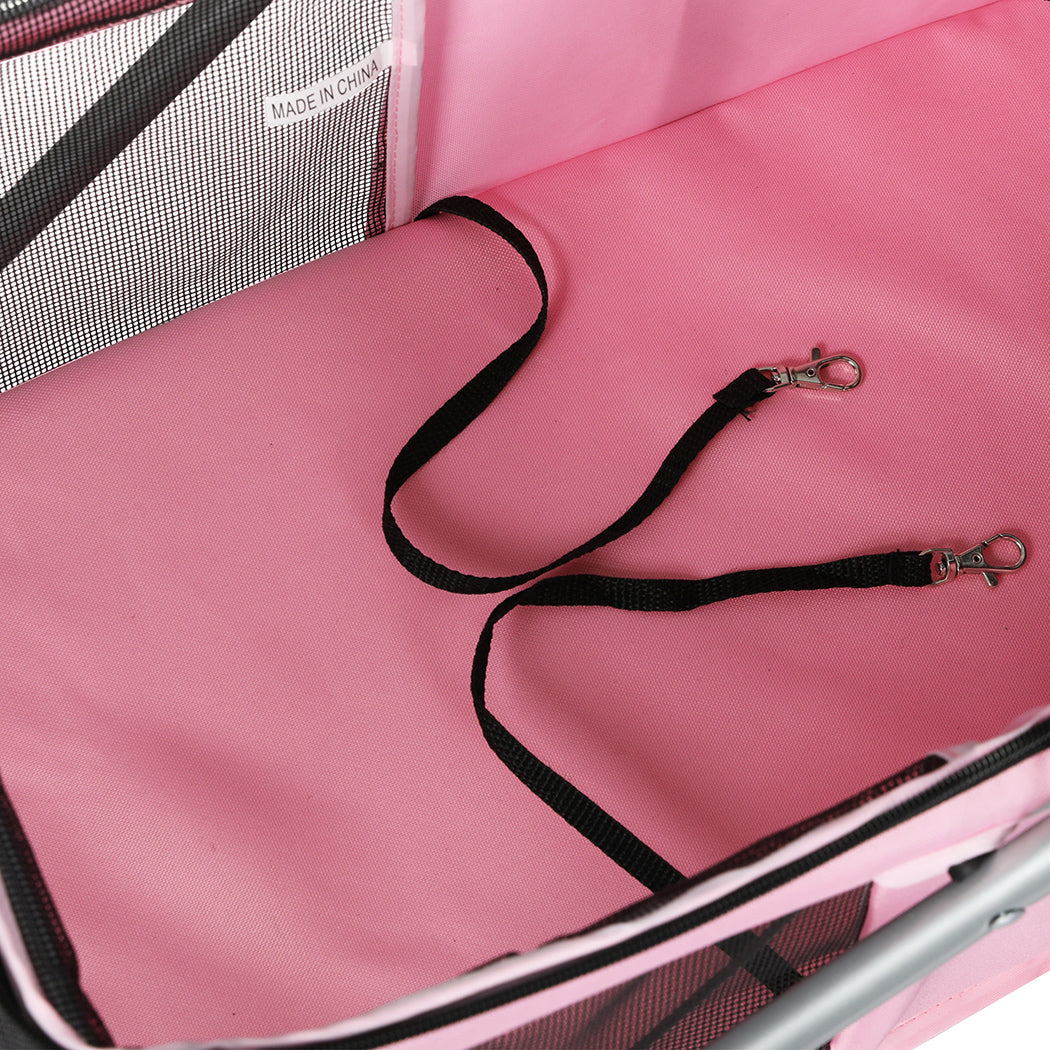 PaWz Pet Stroller Dog Cat Carrier Foldable Pink-1910112545637797892
