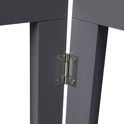 Wooden Pet Gate Dog Fence Retractable Grey 600x 3MM-1910112968574636036