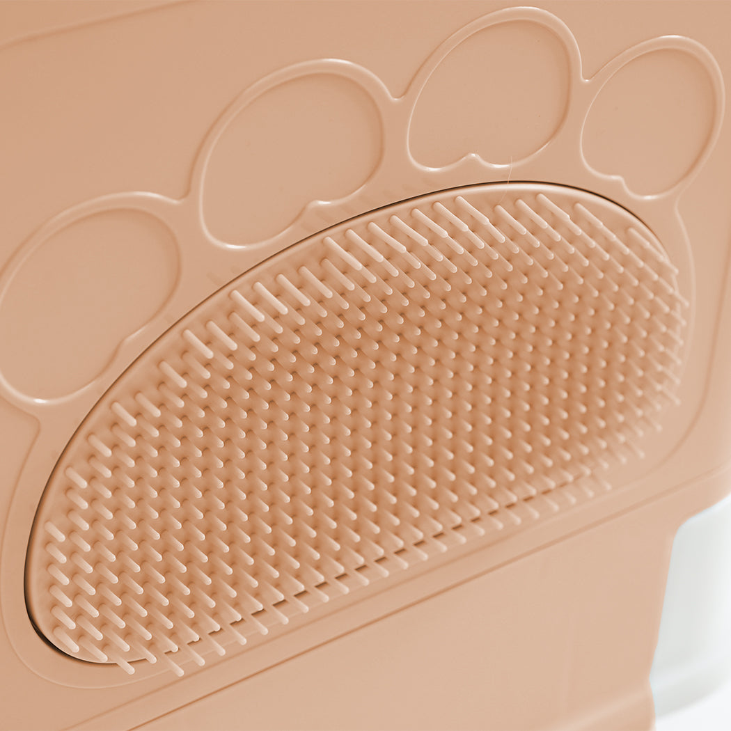 PaWz Foldable Cat Litter Box Tray Enclosed Pink-1910112470102577156