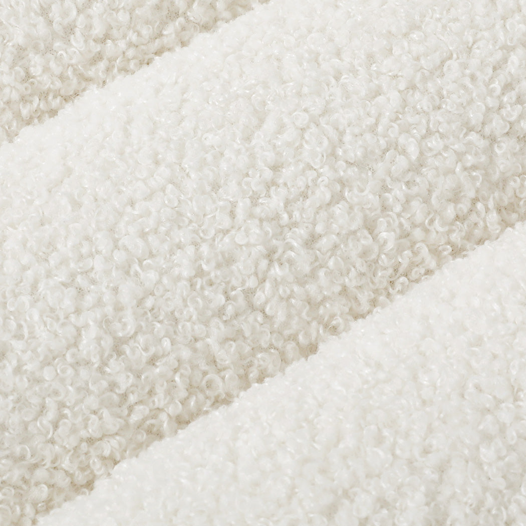 Pawz L Size Orthopedic Dog Bed with Sherpa Plush Removable Cover in White-1919892816591458308